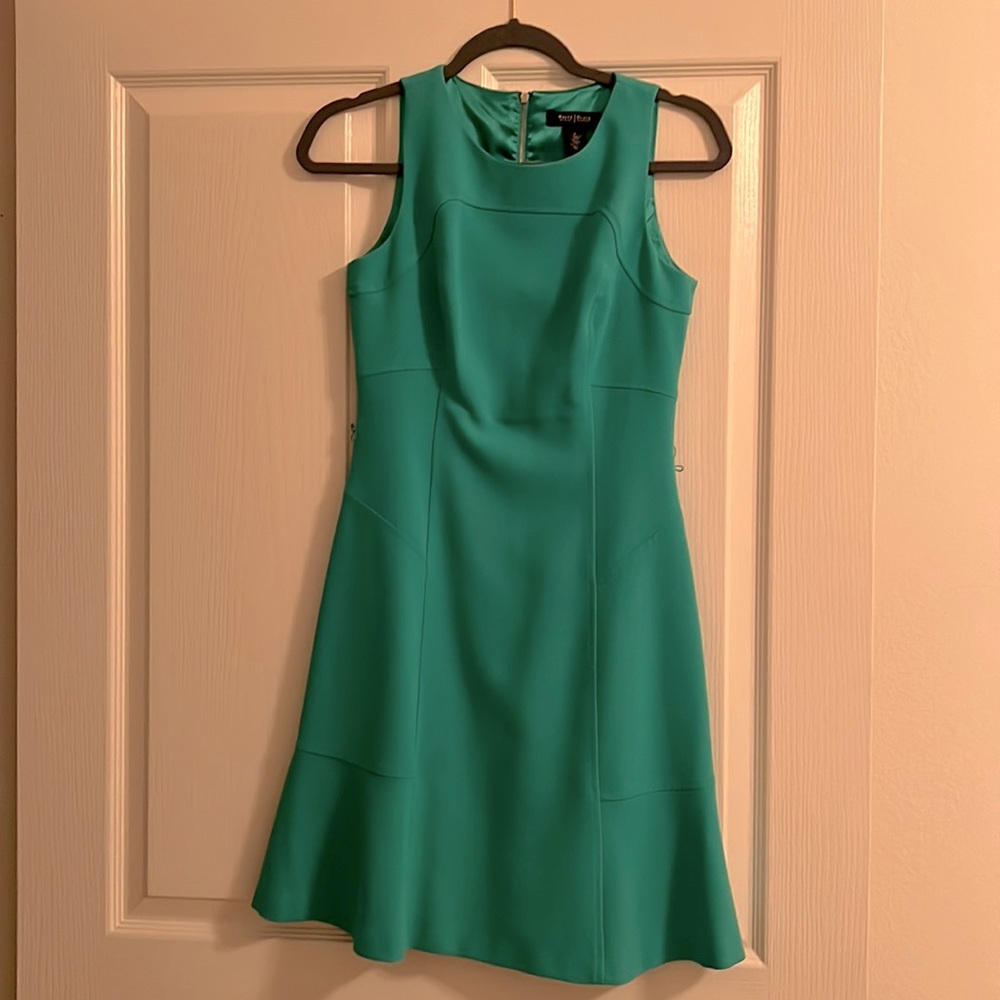 White House Black Market Turquoise green dress